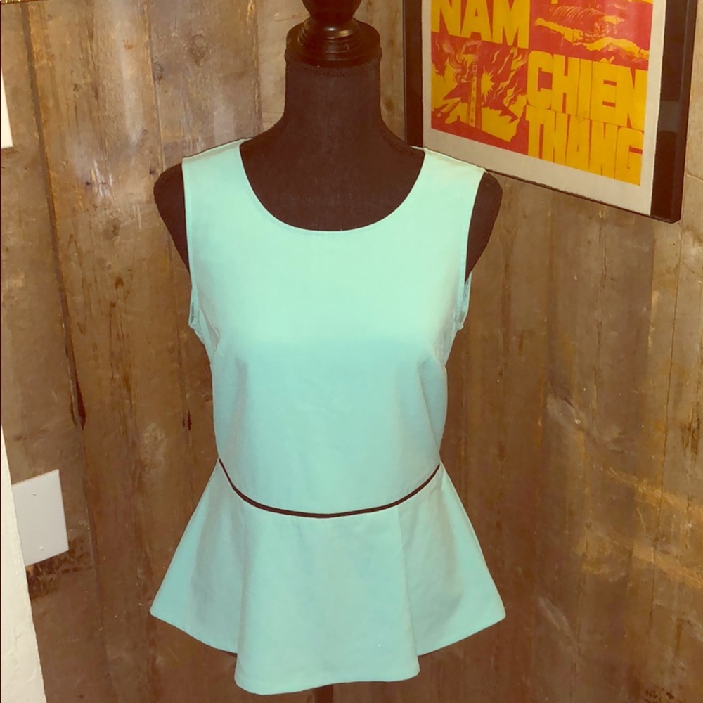 Tiffany Blue peplum top